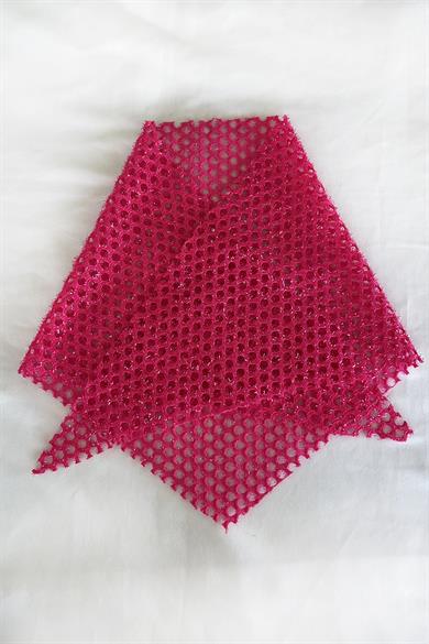 Pembe Renk Simli Fular