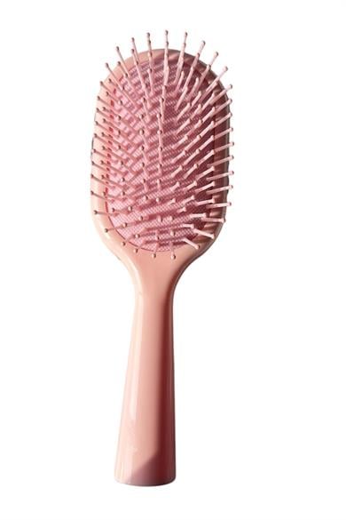 Pembe Renk Taş Ve İnci Detaylı Saç Tarama Fırçası/ Tarak