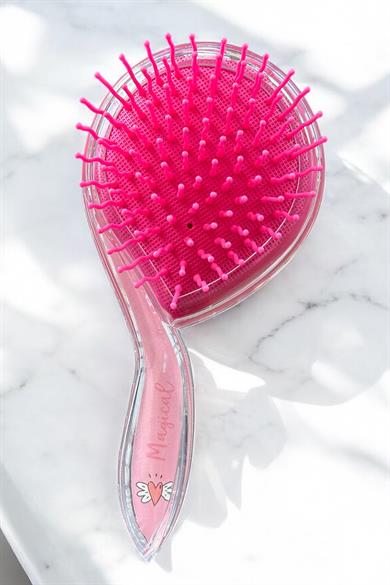 Pembe Renk Unıcorn Figürlü Sim Detaylı Saç Tarama Fırçası/ Tarak