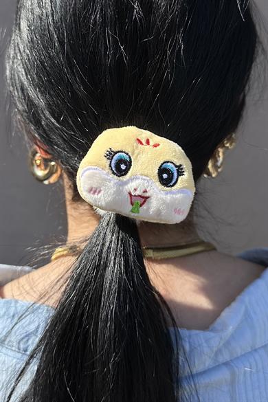 Sarı Renk Ayıcık Figürlü Peluş Simit Toka