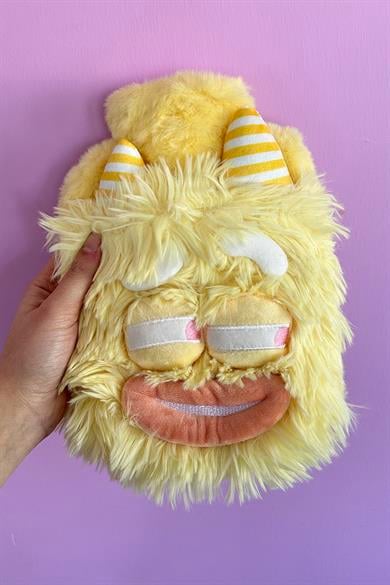 Sarı Renk Canavar Figürlü Peluş Sıcak Su Torbası