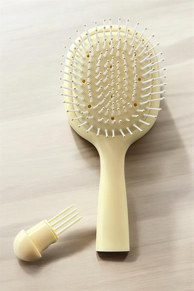 Sarı Renk Charm Takılabilen Saç Tarama Fırçası/ Tarak