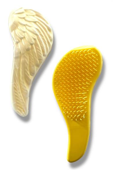 Sarı Renk Kanat Figürlü Saç Tarama Fırçası/ Tarak