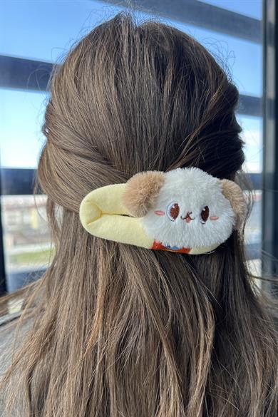 Sarı Renk Köpek Figürlü Yan Toka