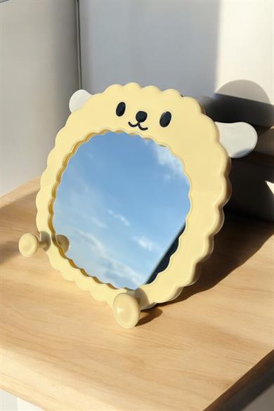 Sarı Renk Koyun Figürlü Masa Aynası