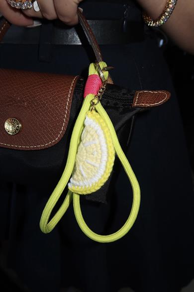 Sarı Renk Limon Figürlü Çanta Charm/ Anahtarlık