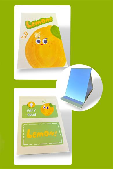 Sarı Renk Limon Figürlü Masa Aynası