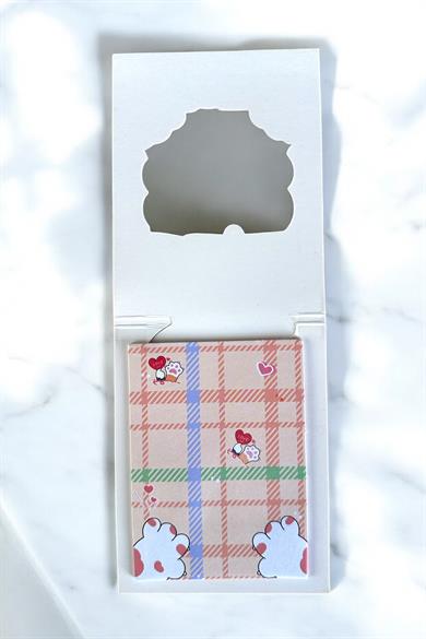 Sarı Renk Pati Figürlü Yapışkanlı Not Kağıdı