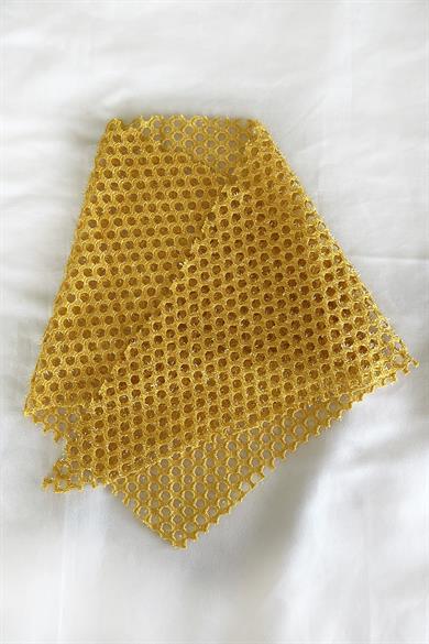 Sarı Renk Simli Fular