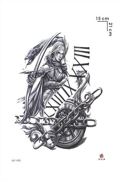 Savaşçı Geçici Dövme Tattoo