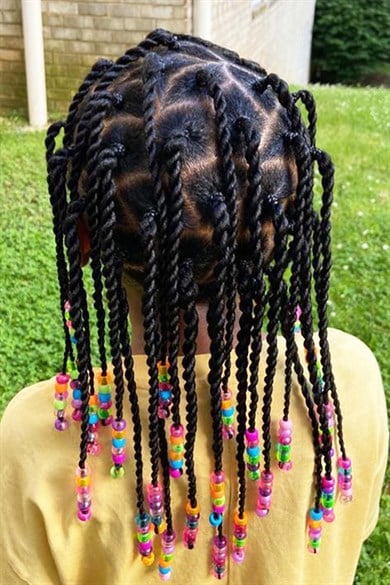 Şeffaf Karışık Renk Saç Boncuğu