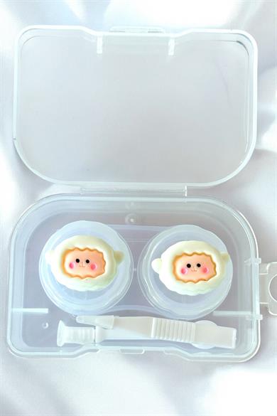 Şeffaf Renk Koyun Figürlü Lens Saklama Kutusu