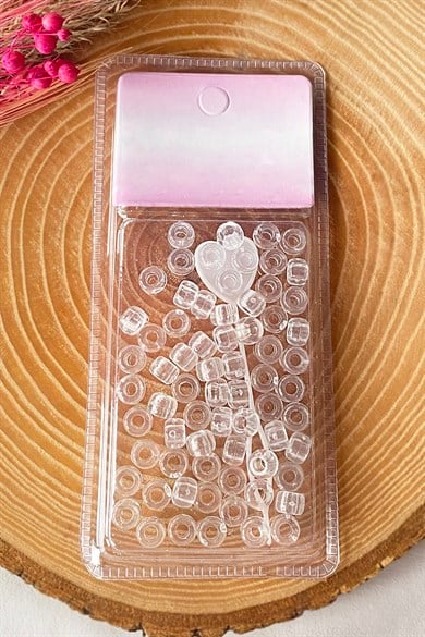 Şeffaf Renk Saç Boncuğu