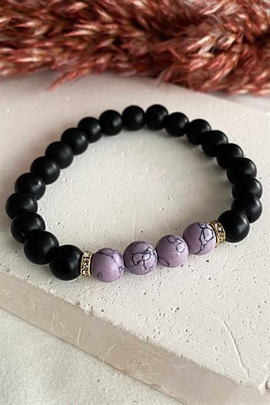 Siyah Boncuklu Erkek Bileklik