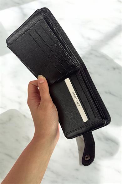 Siyah Renk Deri Erkek Cüzdan/ Kartlık