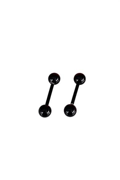 Black Color Straight Bar Piercing