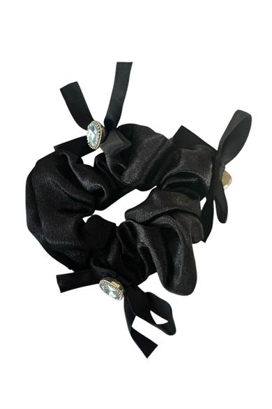 Siyah Renk Taş Detaylı Simit Toka