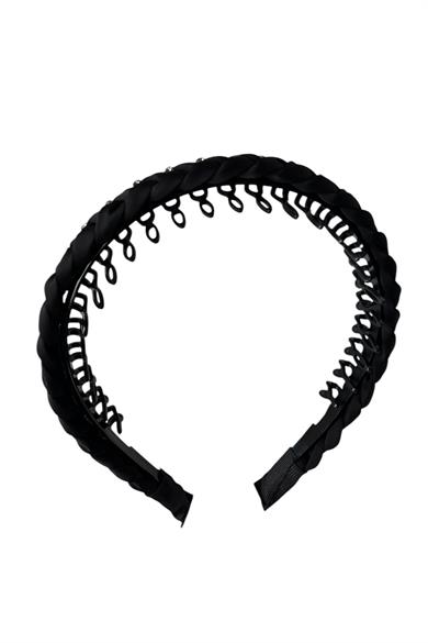 Siyah Renk Taş Detaylı Tarak Taç