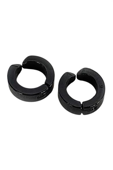 Siyah Renk Unisex Halka Küpe (Çift)
