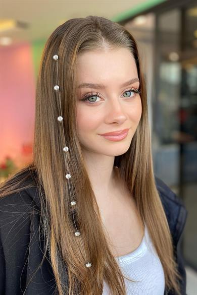 Taş Detaylı Çıtçıtlı Saç Aksesuarı