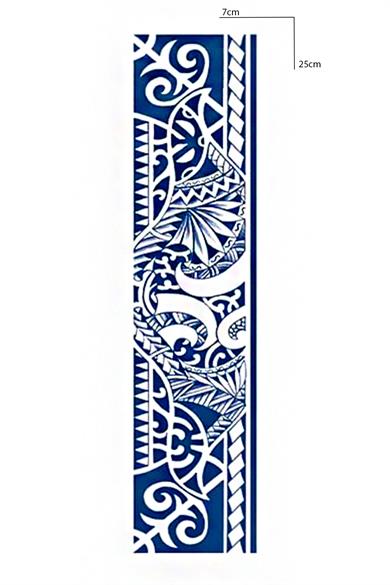Tribal Figürlü 12 Saat Sonra Kararan Geçici Dövme Tattoo