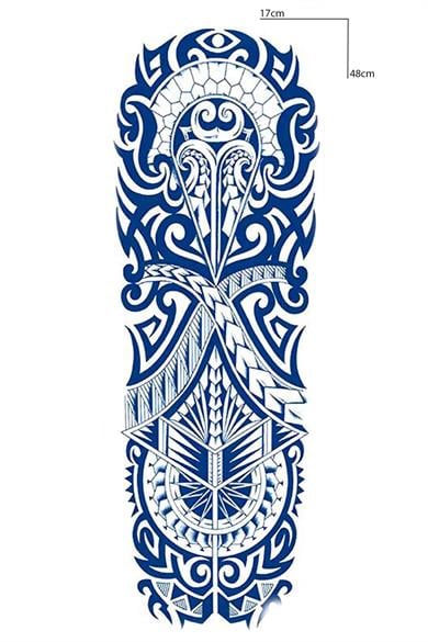Tribal Figürlü 12 Saat Sonra Kararan Geçici Kol Dövme Tattoo