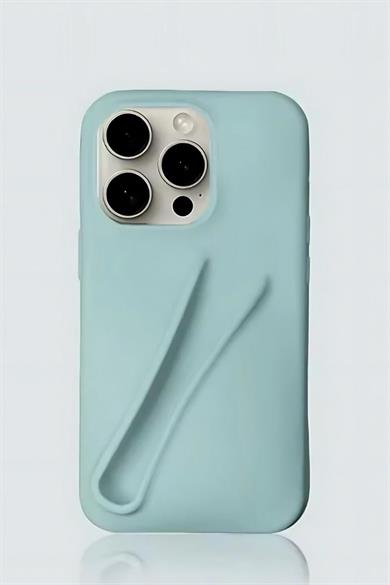 Turkuaz Renk Ruj Koyulabilen 13 Pro Max Telefon Kılıfı