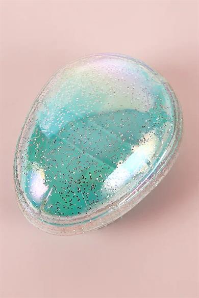 Turkuaz Renk Sim Detaylı Taşınabilir Saç Tarama Fırçası/ Tarak