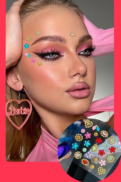 Vücut Ve Yüz Taşı/ Karışık Renk Sticker