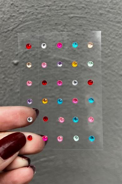 Vücut Ve Yüz Taşı/ Karışık Renk Sticker