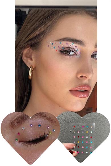 Vücut Ve Yüz Taşı/ Karışık Renk Sticker