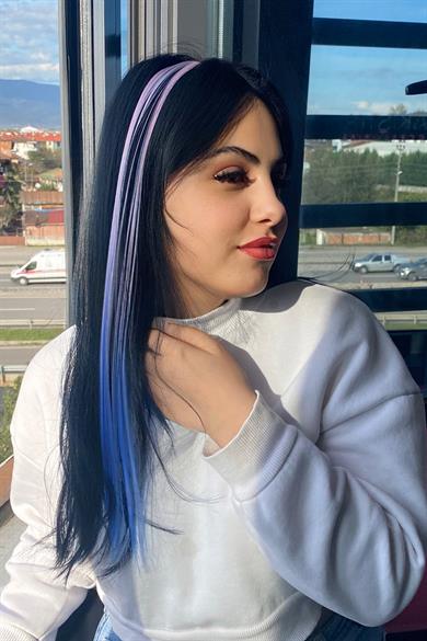 Yan Çıt Çıt Postiş / 2 Renk Ombre / 50 Cm