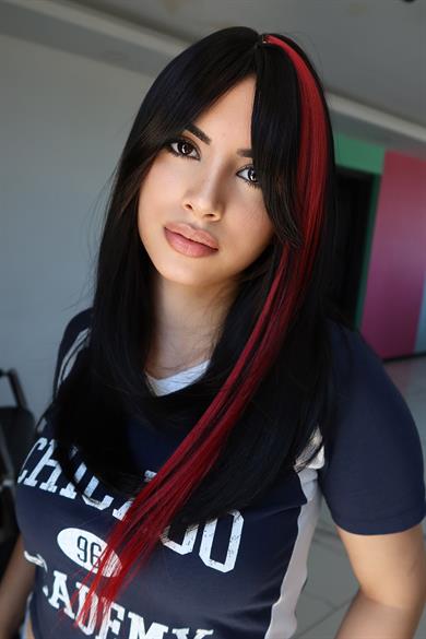 Yan Çıt Çıt Postiş / Bordo Renk / 50 Cm