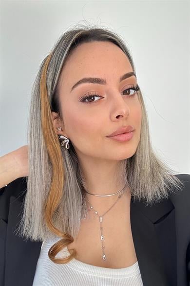 Yan Çıt Çıt Postiş /Kahve Renk Dalgalı / 50 Cm