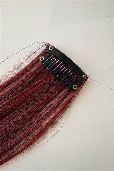 Yan Çıt Çıt Postiş / Ombre iki Renkli / 50 Cm