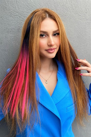 Yan Çıt Çıt Postiş / Ombre iki Renkli / 50 Cm