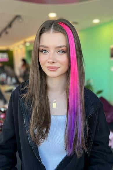 Yan Çıt Çıt Postiş / Ombre iki Renkli / 50 Cm