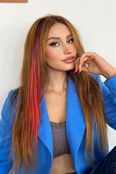 Yan Çıt Çıt Postiş / Ombre iki Renkli / 50 Cm