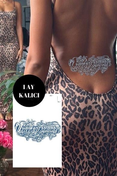 Yazı Detaylı 12 Saat Sonra Kararan Geçici Dövme Tattoo