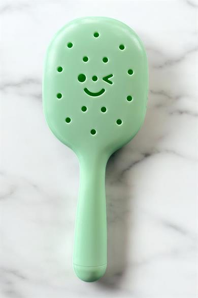 Yeşil Renk Charm Takılabilen Saç Tarama Fırçası/ Tarak