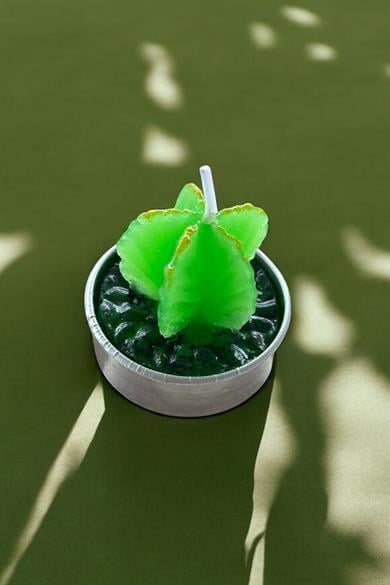 Yeşil Renk Kaktüs Figürlü Mum