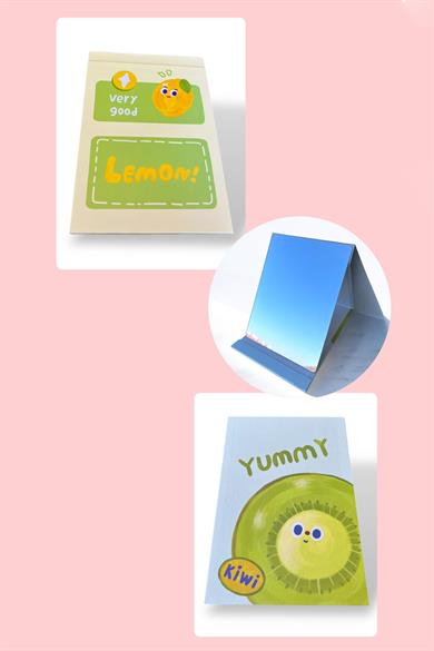 Yeşil Renk Kivi Figürlü Masa Aynası