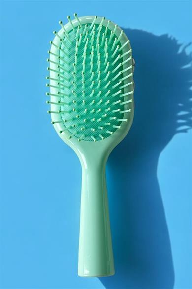 Yeşil Renk Taş Ve İnci Detaylı Saç Tarama Fırçası/ Tarak