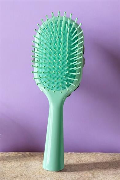 Yeşil Renk Taş Ve Love Yazılı Saç Tarama Fırçası/ Tarak