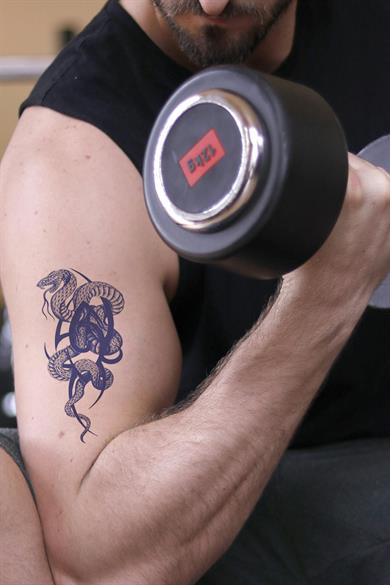 Yılan Figürlü Geçici Dövme Tattoo