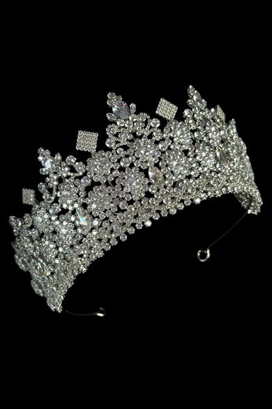 Zirkon Taşlı Gelin/Kına/Nişan/Söz Tasarım Taç