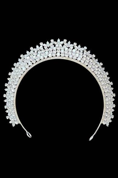 Zirkon Taşlı Gelin/Kına/Nişan/Söz Tasarım Taç