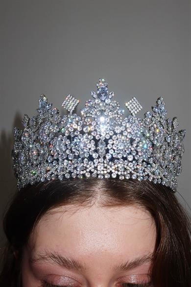 Zirkon Taşlı Gelin/Kına/Nişan/Söz Tasarım Taç