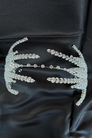 Zirkon Taşlı Gelin/Kına/Nişan/Söz Tasarım Taç