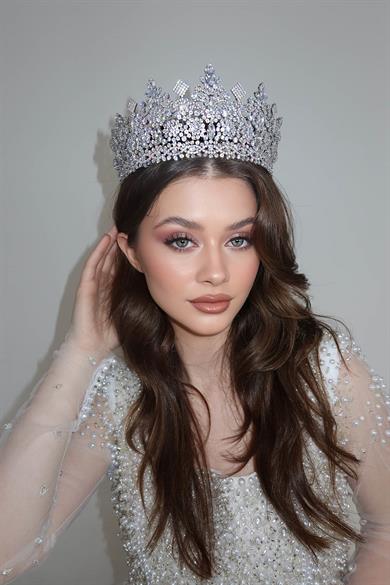 Zirkon Taşlı Gelin/Kına/Nişan/Söz Tasarım Taç